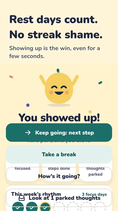 Inchly celebration screen on a phone