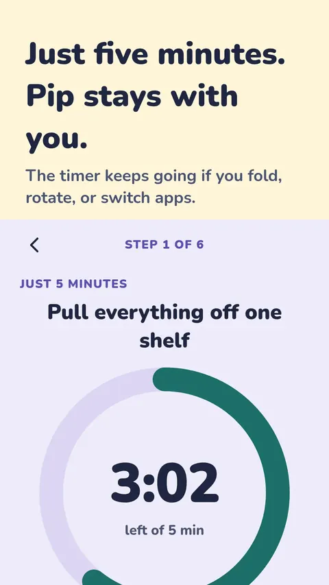 Inchly focus timer on a phone