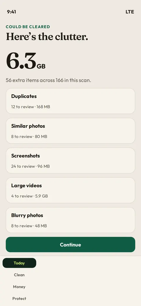 Shedwell results on iPhone