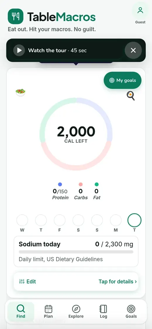 TableMacros on a phone