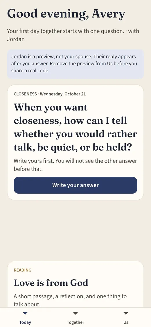 Wedfold on a phone